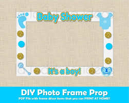 Baby Shower Photo Frame Prop Boy Printable Diy Picture Frame Etsy In 2020 Baby Shower Photo Frame Baby Shower Photo Booth Frame Baby Shower Photo Booth Props