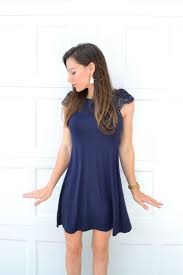 Mothers Day Outfit Navy Blue Casual Dress Cap Sleeves Women Modest Cute Church Navy Blue Dress Casual Casual Dress Cap Dress