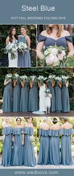 12 Stunning Steel Blue Bridesmaid Dresses That Will Make You Stand Out Steel Blue Bridesmaid Dresses Wedding Colors Blue Blue Bridesmaid Dresses