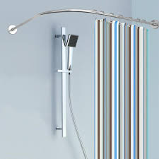 Curved curtain rod is great for windows, arc, arc and angle. Extendable Curved Shower Curtain Rod U Shaped 201 Stainless Steel Shower Curtain Poles Punch Free Bathroom Curtain Rail 6 Size Shower Curtain Poles Aliexpress