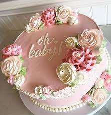 So Many Pretty Baby Shower Cakes Going Out Lately Love The Pink And White Details On Thi Baby Shower Cakes Girl Pink Baby Shower Cake Pretty Baby Shower
