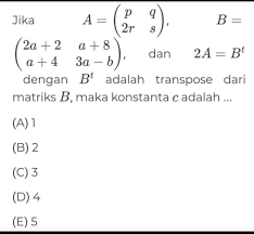 Namun, masih banyak yang belum memahami materi ini. Soal Tentang Matriks Tolong Sertakan Cara Brainly Co Id