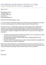 Architecture Cover Letter Example Resume Genius