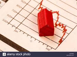Home Value Falling Chart House Stock Photos Home Value
