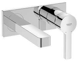 Grohe Lineare Wall Mounted Two Hole Basin Mixer Tap 19409000 Half Price Gbp139 Wall Mounted Bath Taps Basin Mixer Basin Mixer Taps