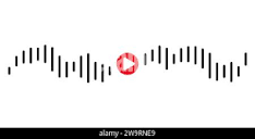 Audio player interface with sound wave, loading progress bar and ...