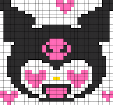 Kuromi In Love Kandi Pattern Perler Bead Patterns Diy Perler Beads Perler Beads