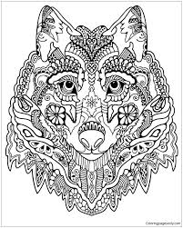 Download Cute Wolf Adult Mandala Coloring Pages Mandala Coloring Pages Coloring Pages For Kids And Adults