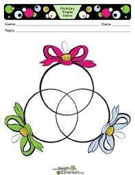Holiday Triple Venn Diagram By Health Edventure Tpt Graphic Organizers Venn Diagram February Holidays
