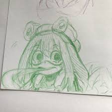 Froppy Boku No Hero Academia I Draw Froppy A Lot More Than The Others When I M Sketching Ideas And I Don T Know Why Hero Boku No Hero Academia Sketches