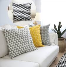 Pom Geometric Linen Decorative Throw Pillow Casepillow Etsy Cushions On Sofa Sofa Pillows Sofa Throw Pillows