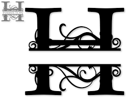 Download H Split Monogram Sds H Split Monogram 0 79 Svgattic Com Your 1 Source For Professional Svg Desings For Free Monogram Fonts Cricut Monogram H Monogram