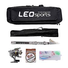 Outlife Fishing Tackle Kit With Spinning Rod Reel Combos Line Lures Hooks Travel Bag For Sea Saltwater Freshwater B Fishing Tackle Spinning Rods Fishing Boats