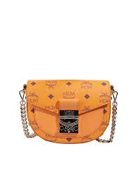 Mcm tasche umhängetasche cognac gold boston bag handtasche henkeltasche. Mcm Tasche Minibag Patricia Orange