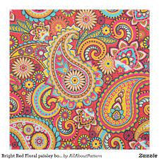 Find paisley fabric for your decorating needs. Bright Red Floral Paisley Bohemian Pattern Fabric Bohemian Pattern Pastel Designs Paisley Pattern
