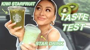Trying The New Starbucks Kiwi Starfruit Refresher Star Drink Yeshipolito Youtube