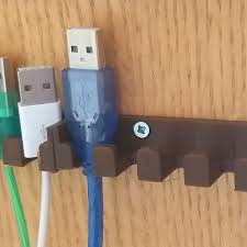3d Printable Usb Cable Shelf By Hennie Van Wyk Usb Usb Cable Simple Storage