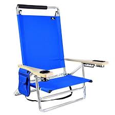 Deluxe 5 Pos Lay Flat Aluminum Beach Chair W Cup Holder Review Aluminum Beach Chairs Beach Chairs Camping Furniture