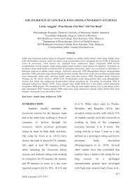 This is especially relevant in malaysia where snss are popular among the youths, yet there is little data available to describe patterns of use for the wider segment of the target population. Pdf The Incidence Of Low Back Pain Among University Students