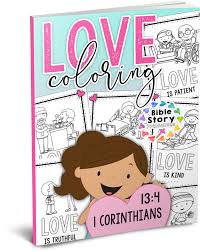 Decorative love heart with flowers valentines day card for adult and children. Download Hd Valentines Day Bible Coloring Pages With Valentine Cartoon Transparent Png Image Nicepng Com