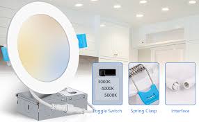 Maybe you would like to learn more about one of these? 6 Inch 3000k 4000k 5000k Dimmable Ultra Thin Led Recessed Ceiling Light Fixtures With Junction Box 12w Eqv 110w Zaddic 1050lm Canless Dimmable Slim Downlight Etl And Energy Star 6 Pack Amazon Com