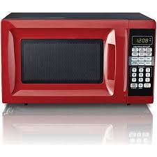 Hamilton Beach 0 7 Cu Ft Red Microwave Oven Walmart Com Countertop Microwave 700 Watt Microwave Oven Appliance