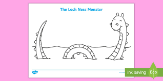 Loch ness monster colouring page 2. Loch Ness Monster Drawing Teaching Resources Twinkl