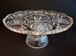 Vintage Kristal Zajecar Crystal Glass Cake Dessert Pedestal Glass Cakes Glass Unique Items Products