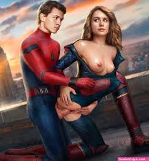 Captain Marvel fucks Spiderman - Creampie