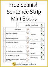 Use Spanish Sentence Strips To Make Minibooks For Language Learning Free Download Spanish Sentences Sentence Strips Spanish Learning Activities