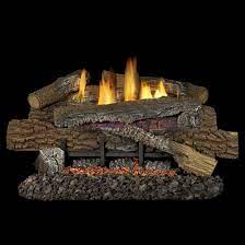 Superior Fireplaces 18 Inch Boulder Mountain Gas Log Set With Vent Free Natural Gas Glow Ramp Burner On Off Wall Switch Bbqguys Superior Fireplace Gas Log Sets Gas Logs