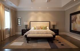 Recessed Lighting Over Bed Bedroom Design Minimalist Home Beige Walls