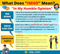 Imho Meaning What Does Imho Mean Useful Text Conversations 7esl Other Ways To Say Text Conversations English Expressions