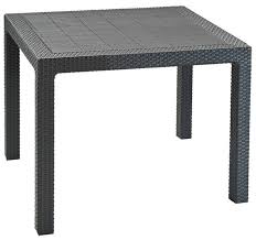 Table d'appoint en résine tressée carrée naturel togu. Petite Table De Jardin 4 Places 94 X 94 Cm Aspect Resine Tressee Differents Coloris Boutique Jardinitis