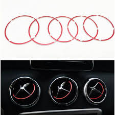 5pcs Set Anillo Decorativo De Ventilacion De Aire Acondicionado Para Mercedes Benz Gla 180 200 220 26 Cute Cars Car Interior Preppy Car Accessories