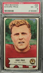 1954 Bowman #86 Edward Price PSA 6