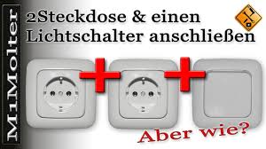 Wie sie eine aufputz steckdose montieren und aufputz steckdose anschließen. Anschliessen Zweier 230v Schuko Steckdosen Und Eines Lichtschalters M1molter Youtube