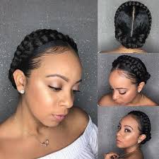 Half Braided Hairstyles Across The Top Of Head Braidedhairstyles Natural Hair Braids Natural Hair Styles Black Ponytail Hairstyles