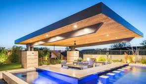 The number of sets of steps or ladders required shall be on the basis of one for each 75 feet (22 860 mm), or major fraction thereof, of pool perimeter. Custom Pool Bold Architecture Cantilevered Patio Living Lavishly In Scottsdale Arizona In 2021 Modern Pool House Pool Houses Modern Pools