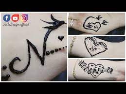 Alphabet n tattoo mehndi design hidden letter tattoo mehndi design . 23 Alphabet Mehndi Ideas Mehndi Designs For Hands Mehndi Designs Mehndi Designs For Fingers