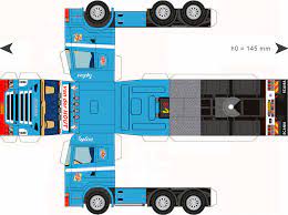 All models are prepared to be printed on different scales, the model has several versions with different wall thicknesses to facilitate printing. Free Download Paper Model Trucks Trailer Hout Paper Models Paper Car Paper Crafts