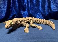 Figura de dragón de Komodo: decoración de reptil articulada ...
