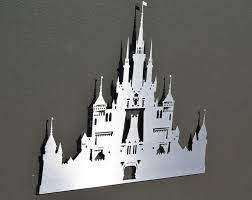 Princess Castle Metal Wall Art Metal Wall Art Home Decor Disney Inspired Silver Decor Childrens Bedroom Metal Wall Art Silver Wall Art Silver Decor