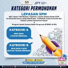 Terdapat 4 kategori seperti di bawah: Kemasukan Bpkp Jpt Fb Rasmi Upu Tahukah Anda Kategori Permohonan Lepasan Spm Sila Layari Laman Web Rasmi Upuonline Https Upu Mohe Gov My Facebook