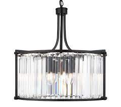 Enjoy free shipping on most stuff, even big stuff. Searchlight Victoria 5 Light Drum Pendant Light Matt Black Finish With Crystal Glass 8295 5bk From Easy Lighting