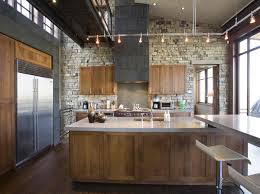 With jazzy modern flair, red and black accents wake up the style of this small kitchen. 15 Stone Walled Kitchen Designs Home Design Lover