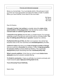 Formal Letter Sample Formal And Informal Language Writing A Formal Letter Resume And Your Refrence A Formal Letter Formal Letter Writing Lettering