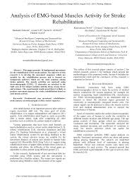 The stretch along the mara building. Pdf Analysis Of Emg Based Muscles Activity For Stroke Rehabilitation
