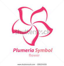 Vector Of Plumeria Frangipani Flower Symbol Icon Logo Template Design Flower Symbol Flower Line Drawings Plumeria