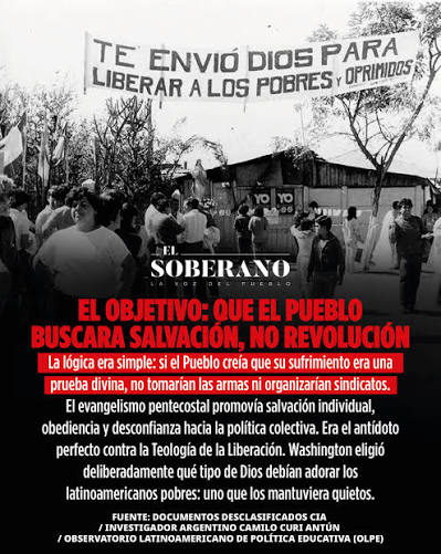 Internacional 🧐 LA CIA USÓ LA BIBLIA COMO ARMA: WASHINGTON INFILTRÓ EL  EVANGELISMO EN AMÉRICA LATINA PARA FRENAR LAS REVOLUCIONES DEL PUEBLO  Durante la Guerra Fría, la CIA impulsó iglesias evangélic